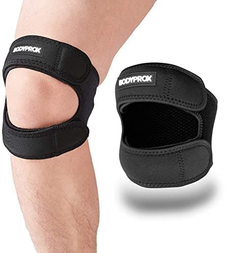 Sangle de maintien pour tendons rotuliens (petit/moyen), soulagement de la douleur au genou réglable en néoprène pour la course, l'arthrite, le pull, la récupération des blessures au tennis, S/M