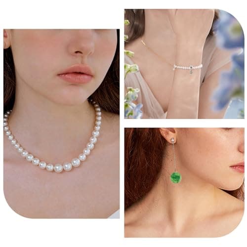 Liangding Perles pour Bracelet, 8MM Perle Pierre Artificielles, 1040 Perles pour Bijoux Adulte, Kit Bracelet avec Pendentif Accessoires, pour la Fabrication de Bijoux Bricolage Artisanat DIY