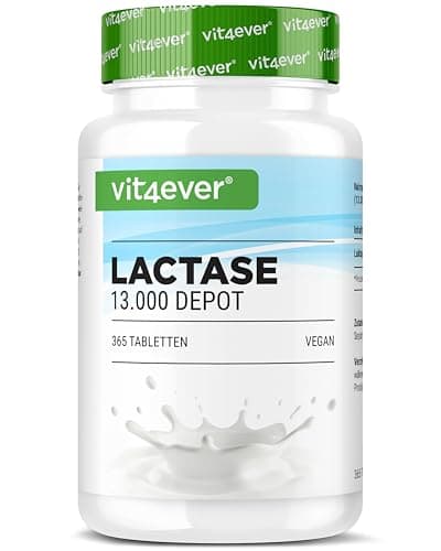 Lactase 13 000 Depot - 365 comprimés à libération prolongée (Sepismart® Slow Release) - Hautement dosé avec 13 000 unités FCC - Pour intolérance au lactose et intolérance au lait - Sans additifs