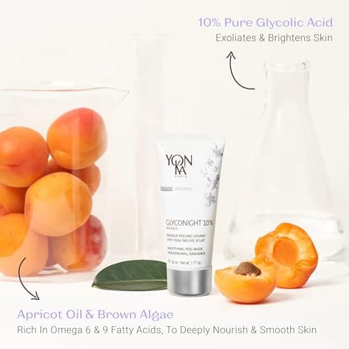 Yon-Ka Glyconight 10% Masque – Masque Peeling de Nuit à l’Acide Glycolique – Anti-Âge, Éclat et Renouvellement Cutané – Formule Clean & Vegan – 50 ml