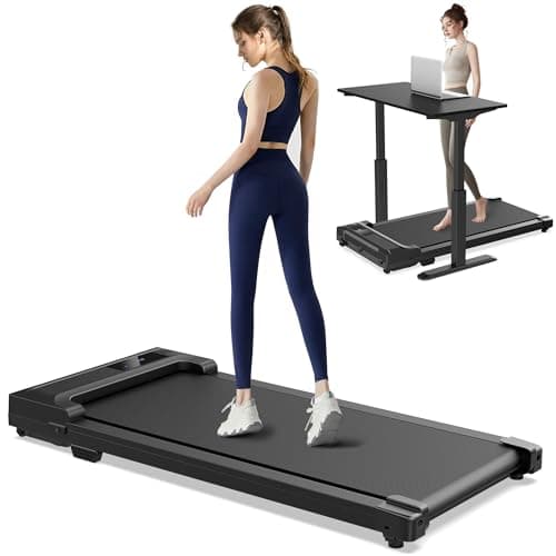 Tapis de Marche Course Walking Pad - Bureau Compact Petit Mini Treadmill Home Maison Courses Silencieux Portable Roulant Motorise Electrique Machine 6KM/H Vitesse Réglable
