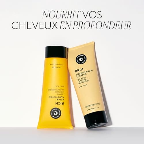 COCUNAT - Pack Rich pour Cheveux Secs - Shampooing et Après-Shampooing Naturels - Cheveux Abîmés ou Colorés - Hydrate, Nourrit et Restructure - Sans Sulfate ni Silicone - Convient à la Méthode Curly.