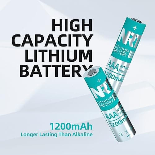 NRT AAA Batteries 10 Pack Triple A 1.5V 1200mAh Longer Lasting Power AAA Lithium Batteries, Non-Rechargeable (Lithium AAA-10 Unité)