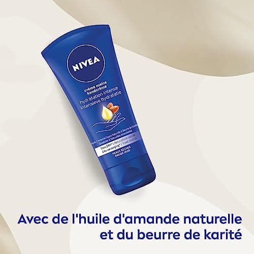 NIVEA Crème mains nourrissante peaux très sèches (1 x 75 ml), soin mains hydratant à l'huile d'amande douce, crème mains hydratante efficace 24 h