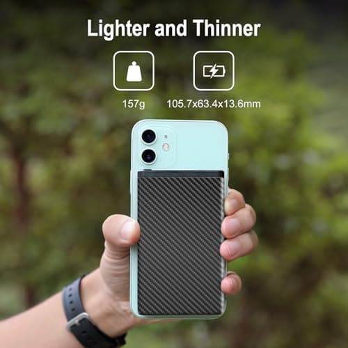 KLARUS Chargeur Portable ultraléger 10 000 mAh Power Bank Batterie Externe, entrée et Sortie USB C, Charge Rapide, adapté à la Plupart des Téléphones Portables, Lampes de Poche, Lampe Frontale, etc.