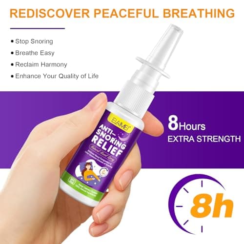 Spray Nasal Contre Le Ronflement 30Ml, Spray Naturel Contre Le Ronflement, Soulage Efficacement Le Ronflement, Améliore La Respiration, Solution 100% Naturelle Contre Le Ronflement