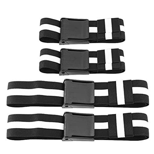 POENVFPO Bandes D'occlusion, Paquet de 4 (2 Bandes pour Biceps, 2 Bandes pour Jambes), Bandes de Restriction pour Biceps à Dégagement Rapide, Obtenez Une Croissance Musculaire Rapide sans