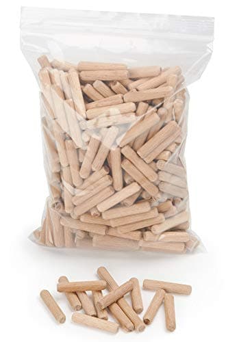 Wfix Chevilles en Bois 400 Pièces 6 mm x 30 mm Goujons Bois en Hêtre Massif pour Fraise à Bois Tourillons certifié FSC Pour Meubles et Projet de Construction en Bois