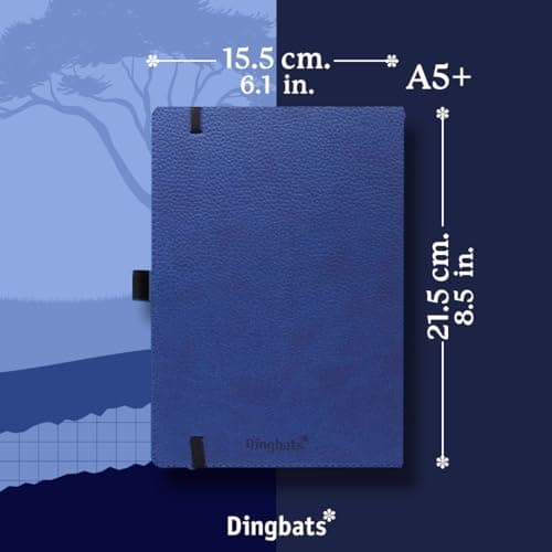 Dingbats - Carnet À Pointillés Pour Animaux Sauvages, Baleine Bleue, A5 - Carnet À Couverture Rigide - Papier Crème 100 G/m2 Résistant À L'encre