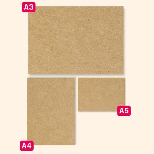 50 feuilles, Papier Kraft Marron Cartonné A5, 200 g/m2