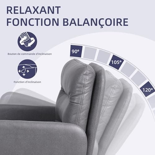 Flysky Chaise de Bureau, Chaise de Bureau rembourrée en Simili Cuir, Chaise pivotante Confortable et Respirante, Chaise réglable en Hauteur, Chaise de Bureau, Gris foncé