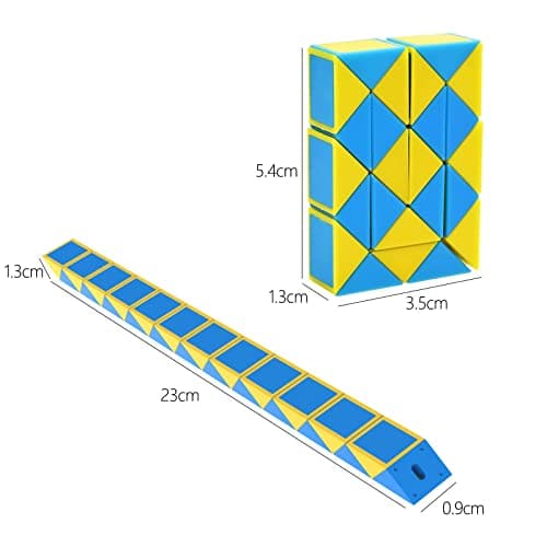 GOLDGE 13 pièces Serpent Magique Magic Snakes Puzzle Cube Mini Twist Puzzle Twisty Toy pour Enfants et Adultes, Cadeau Anniversaire Enfants...