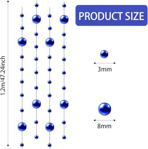 GEFIRE 18 Pièces Perles d'eau Bleu, Bougies Flottantes, Perle d'eau, Bougie Flottante pour Vases, Remplisseurs de Bouteilles d'eau, Mariages, Décorations de Centres de Table (1.2M)