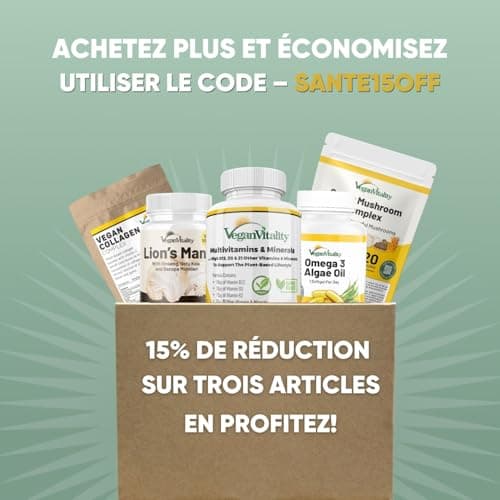 Complexe de capsules de supplément de champignons Lions Mane - Supplément sans caféine, extrait de crinière de lion - 120 capsules végétaliennes de Bacopa Monnieri, Gotu Kola, Ginseng