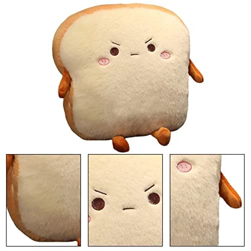 Générique Oreiller en Peluche Toast | Coussin Chauffe-Mains en Peluche - Décor à la Maison Mignon Coussin Chauffe-Mains pour canapés canapés Lits chaises Bureaux