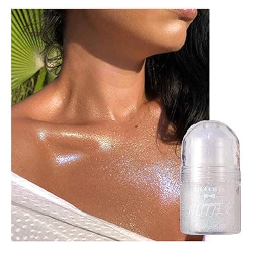 Roll-on Gel à Paillettes pour le Corps, Visage Liquide de Paillettes Holographiques, Sirène Paillettes Chunky Glitter pour les Accessoires de Rave, Maquillage d'Halloween