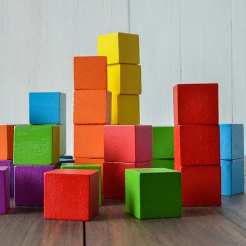 PATIKIL 0,6 pouce Inachevé Bois Blocs, 50 Paquet Naturel Bois Cube Carré Bois Blocs pour DIY Artisanat Art Projet Réalisation, Marron