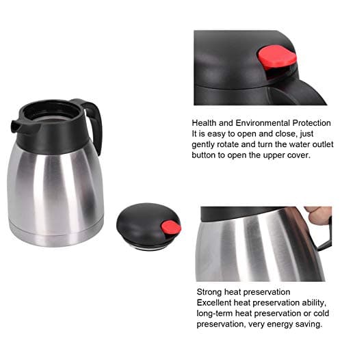 Bouilloire isotherme sous vide en acier inoxydable 304 Lybunair de grande capacité de 1,5 L (Vacuum thermos kettle 1.5L)