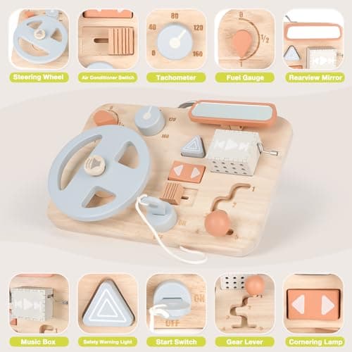 Vanplay Busy Board Montessori Parcours Motricité Bébé Planche Montessori Jouet Enfant Volant Enfant Jeux Educatif Enfant 2 3 4 Ans