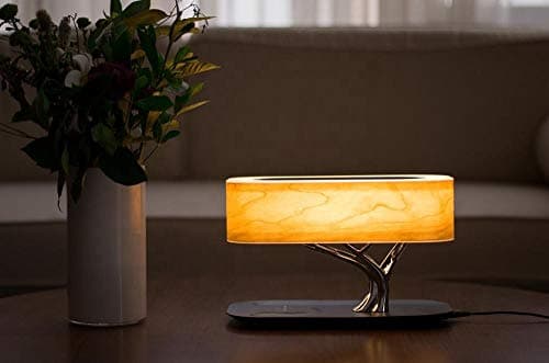 Lampe de Chevet LED Design avec Enceinte & Chargeur Sans fil - Dimmable Tactile