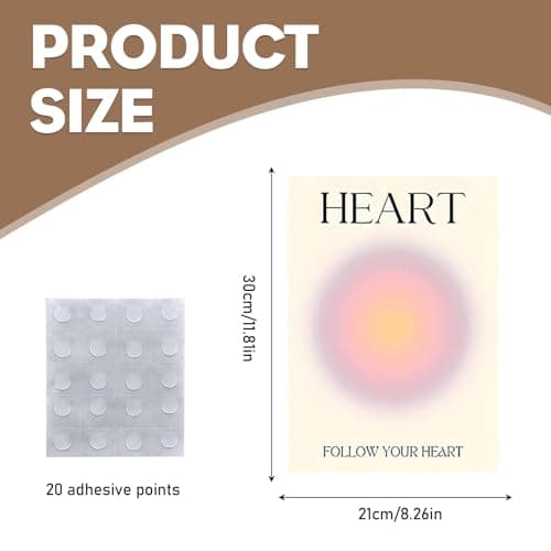 Wonjean Posters Lot De 4 Posters Aura,Aura Positive Pour Chambre Coucher,Style EsthéTique,Oile,Art Mural Abstrait,DéCoration Murale,Tableau Decoration Murale Pour Chambre Salon 21x30 Cm Sans Cadre
