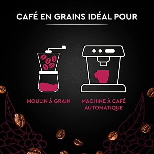 CARTE NOIRE - Café Grain Carte Noire Espresso - 100 % Arabica - Paquet de 1 kg - Fabriqué en France