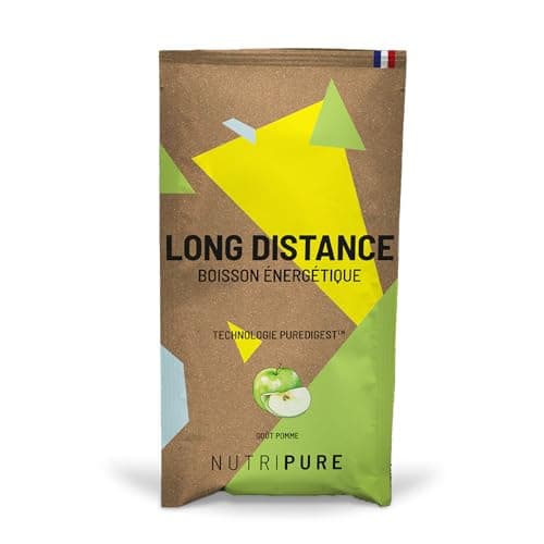 Nutripure | Boisson Énergétique Long Distance | Endurance, Récupération, Confort Digestif | Maltodextrine, Fructose, BCAA, Vitamines, Électrolytes | Goût Pomme | 40gr x 12