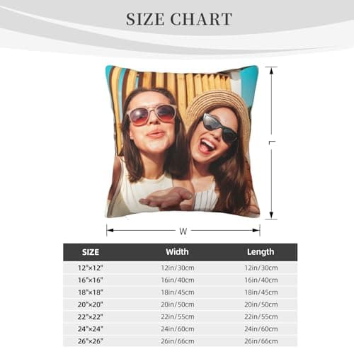 LMQJDZ Personnalisé HousseDe Coussin,Personnalisée Imprimée Recto-Verso Tout Texte Et Image.Cadeau pour Coussin Personnalisée pour Père, Maman, Enfants,Amis ou Amoureux