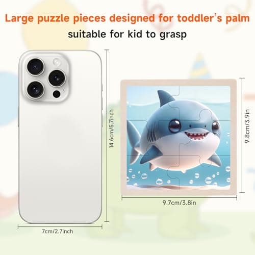 TUNJILOOL Puzzles Enfant 2 3 4 5 Ans, Lot de 8x6 Pièces Jouet Puzzle, Puzzle en Bois Jouet Montessori éducatif Préscolaire, Cadeaux pour Enfants Tout-Petits