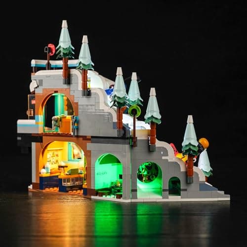 Music Version Kit d'éclairage compatible avec Lego Friends Holiday Ski Slope and Café 41756 (pas de modèle), kit d'éclairage LED pour les vacances de ski et café Jouet créatif