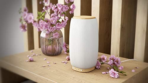 Pranarôm |Diffuseur d'Huiles Essentielles Jazz Céramique/Bambou | Diffusion Ultrasonique