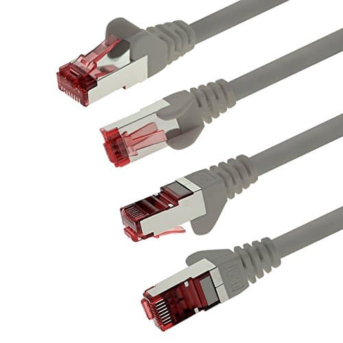1aTTack.de 5x 0,5m - Câble patch câble réseau Cat 6 Cat6 RJ45 SFTP - gris