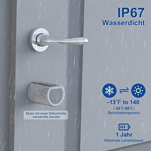 WELOCK PCB01 Serrure Connectée Serrure à Code avec RFID carte,Connexion Bluetooth APP, Serrure Digitale Wi-Fi(nécessite WiFiBox),Smart Lock Facile à installer Argent