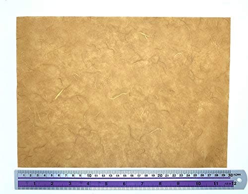 Lot de 50 feuilles de papier de mûrier naturel fin marron mélangé A4 fait à la main pour loisirs créatifs, origami, fabrication de cartes, loisirs créatifs, taille A4