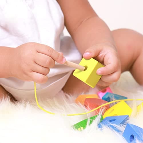 BOHS Perles de laçage Chenille - Tout-Petit apprend Le comptage, Les nombres et Les Formes - Jouets de motricité Fine pour bébés Enfants