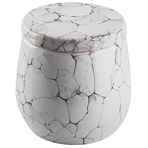Ensemble d'accessoires de Salle de Bains 6 pièces Effet Marbre Blanc Callela