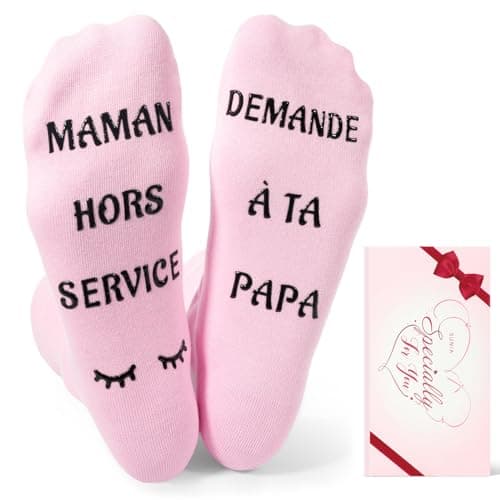 Sunia Cadeau Noel Femme, Chaussettes Humour Femme 39 42,Cadeau Femme Original Utile,Chaussettes Rigolotes Femme,Cadeau Maman Mamie Soeur Nounou,Cadeau Rigolo Anniversaire Saint Valentin Fete des Meres