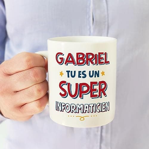 Mugffins Tasses Personnalisables pour INFORMATICIEN homme - En Français - Cadeau Personalisé- Tu es Super - 11 oz / 330 ml