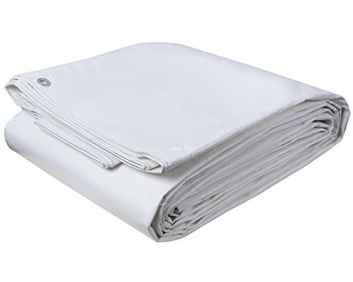 WOLTU Bâche de Protection en PE Bâche Imperméable et Résistante, Couverture Étanche Bâche pour Bois Housse de Protection avec Œillets Muiti-Usage 280g/m2, Blanc, 2x3m
