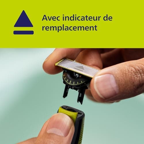 Philips OneBlade 360, Authentiques lames de rechange pour rasoir et tondeuse électriques OneBlade, avec peigne réglable 5en1, en acier inoxydable durable, 2 paquets, (modèle QP420/60)