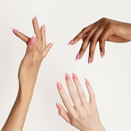 Mylee French Me Kit avec Tampon - Qualité Salon French Manucure à la Maison, Comprend un Vernis à Ongles Gel Blanc & Nude + Outil de Stamping en Silicone Transparent, Séchage Sous Lampe UV LED