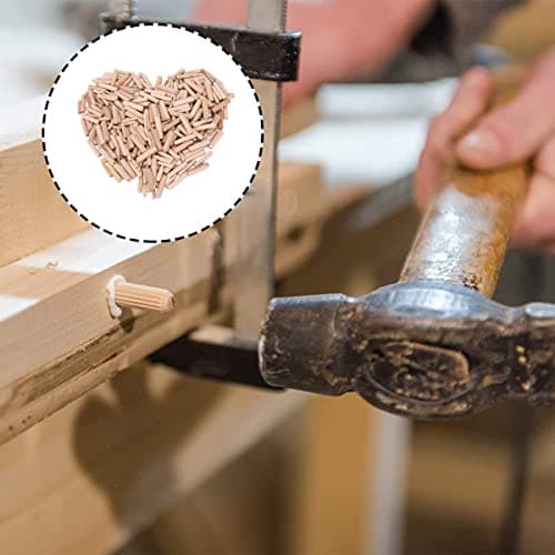 TYPHEERX Lot de 60 chevilles en bois assorties M6 M8 M10 avec nervures pour travaux manuels