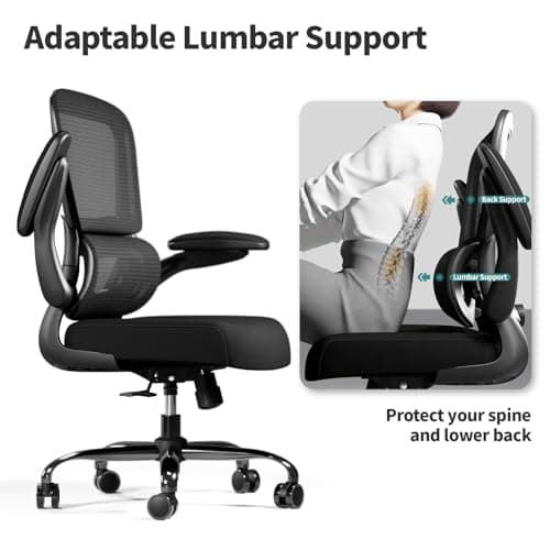 TRALT Chaise de Bureau Chaise de Bureau Mesh Ordinateur de Bureau avec Roues Chaise de Bureau Ergonomique Hauteur réglable Chaise pivotante Chaise de Travail (Noir)