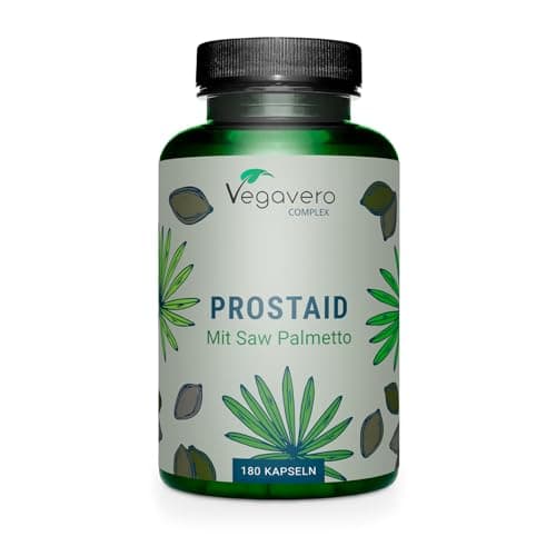 Complexe Prostate & Confort Urinaire Homme | 180 Gelules | 100% Naturel | Saw Palmetto + Ortie + Epilobe + Citrouille | Avec 45% Acides Gras | VEGAN | 3 Mois