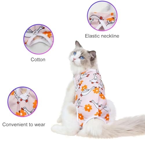 NTRUXZP Combinaison de récupération Professionnelle Cat pour Chat pour plaies Abdominales ou Maladies de la Peau, Alternative après Une Chirurgie Collier électronique pour Chats