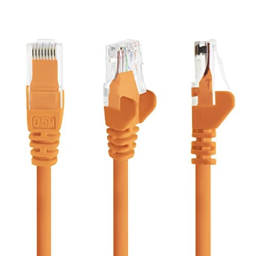 1aTTack.de 5m - orange - 5 pièces - (PACK) - Câble réseau Ethernet LAN CAT.6 CAT6 Câble patch 1000 Mbit/s