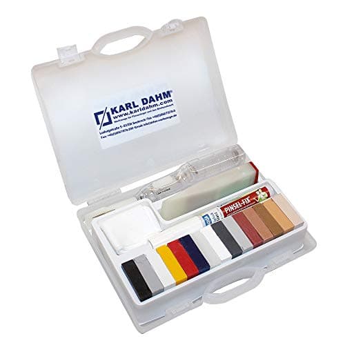 Karl Dahm Kit de Réparation pour Carreaux de Mur et de Sol I Kit de Retouche du Carrelage pour Réparer les Carreaux et le Grès cérame I Remise en État Parfaite avec Vitrification - 12090