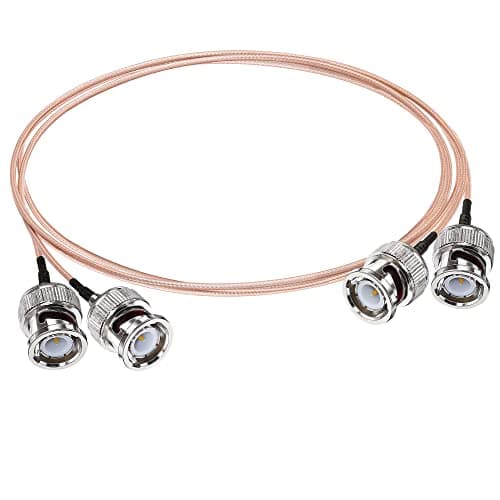 TUOLNK Câble BNC RG316 Câble coaxial BNC mâle à BNC mâle pour câble CCTV HD SDI 3.28ft (1M) 50Ohm Câble d'extension BNC 2 Pack