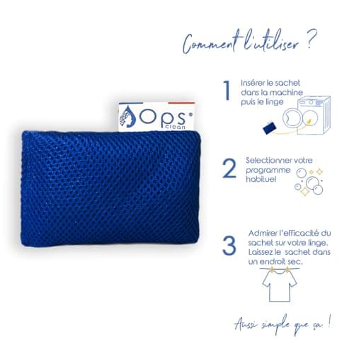 OPS CLEAN® - 1 An de Lessive Ecologique, Hypoallergénique, Naturelle - 350 Lavages - Lessive Voyage - Sans Dosage - Lessive Hypoallergénique Bébé, Bio, compatible Couche Lavable et Culotte Menstruelle