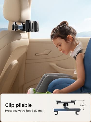 JOYROOM Support Tablette Voiture pour Appuie-tête, Support iPad Voiture avec Bras d'Extension Pliable, Porte Tablette Voiture pour iPad/Galaxy Tab/Fire et Tous Les Appareils 4,7 à 12,9 Pouces